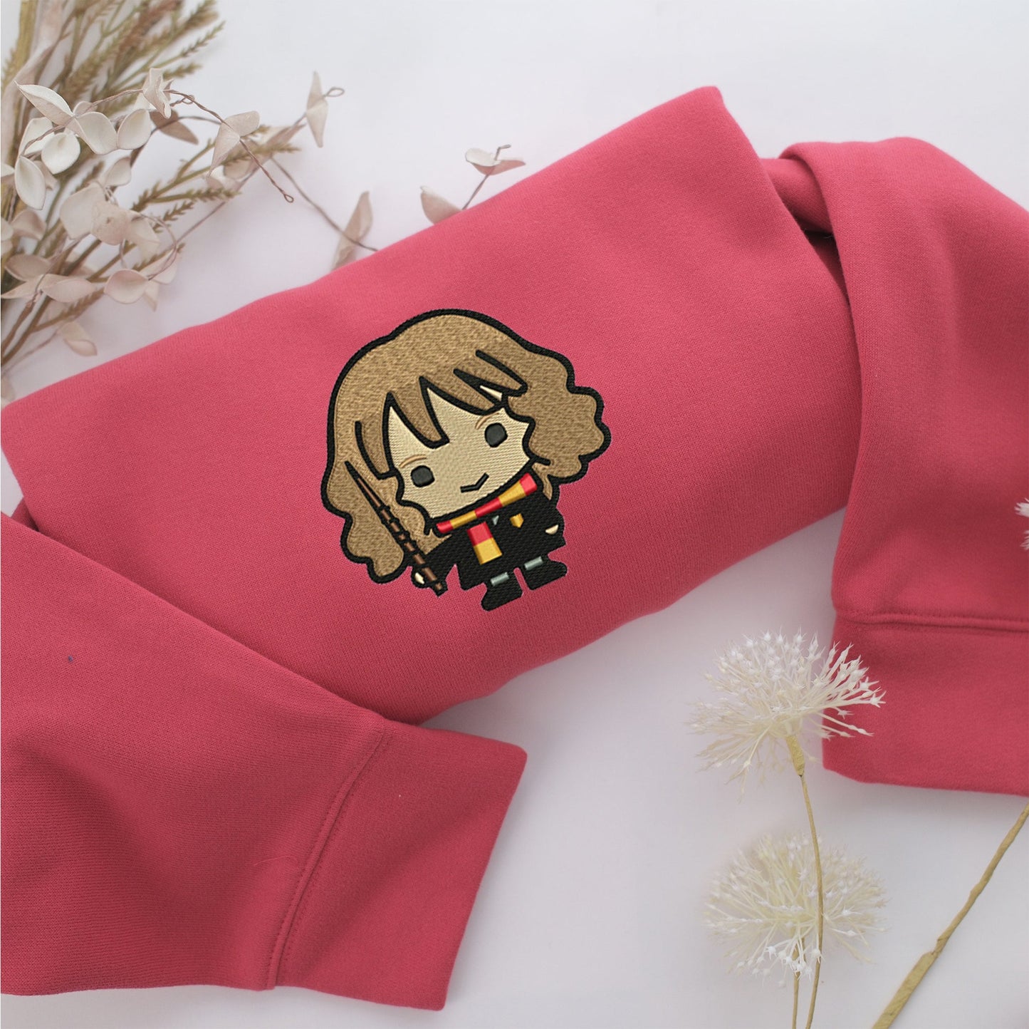Chibi Hermione Granger v2 Embroidery, Disneyland Embroidered Sweatshirt, Movie Disney Inspired, Valentine's Day Gifts Idea For Him Her