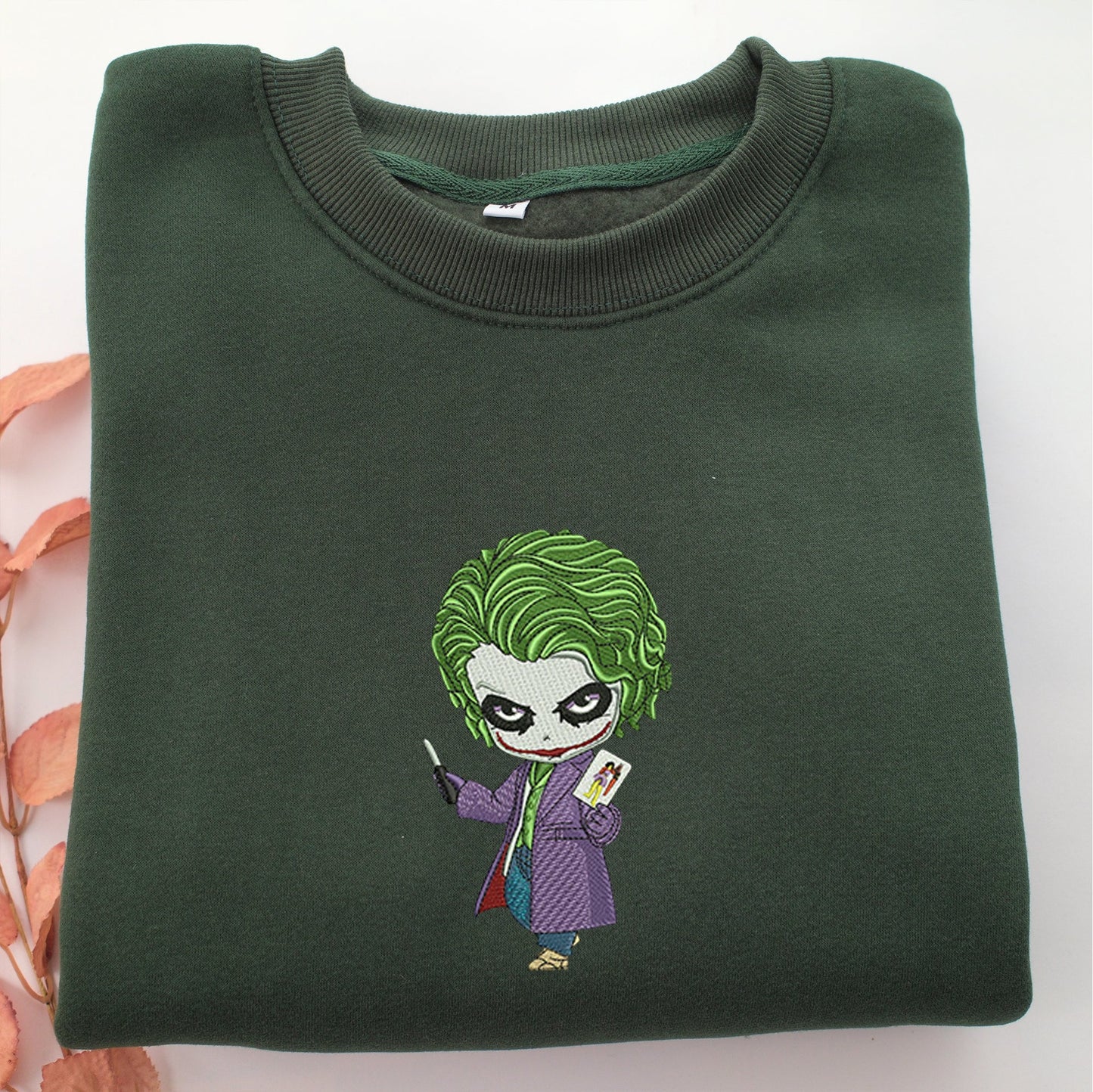 Chibi Joker Embroidery, Disneyland Embroidered Sweatshirt, Movie Disney Inspired, Valentine's Day Gifts Idea For Him Her
