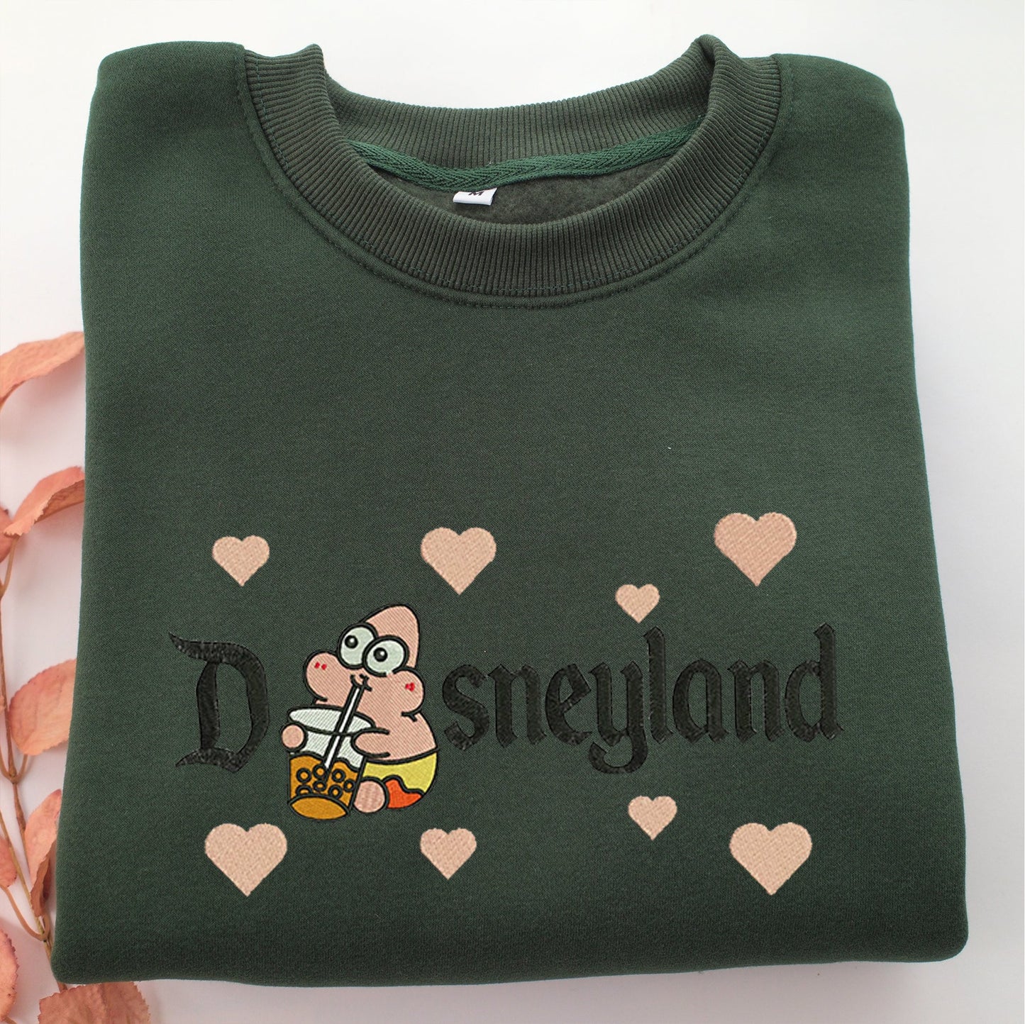 Chibi Patrick Star Disneyland Embroidery, Disneyland Embroidered Sweatshirt, Movie Disney Inspired, Valentine's Day Gifts Idea For Him Her