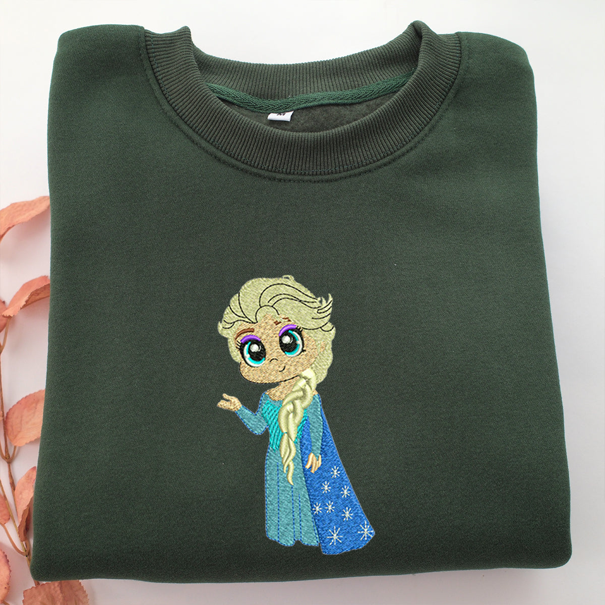 Chibi Elsa Embroidery, Disneyland Embroidered Sweatshirt, Movie Disney Inspired, Valentine's Day Gifts Idea For Him Her