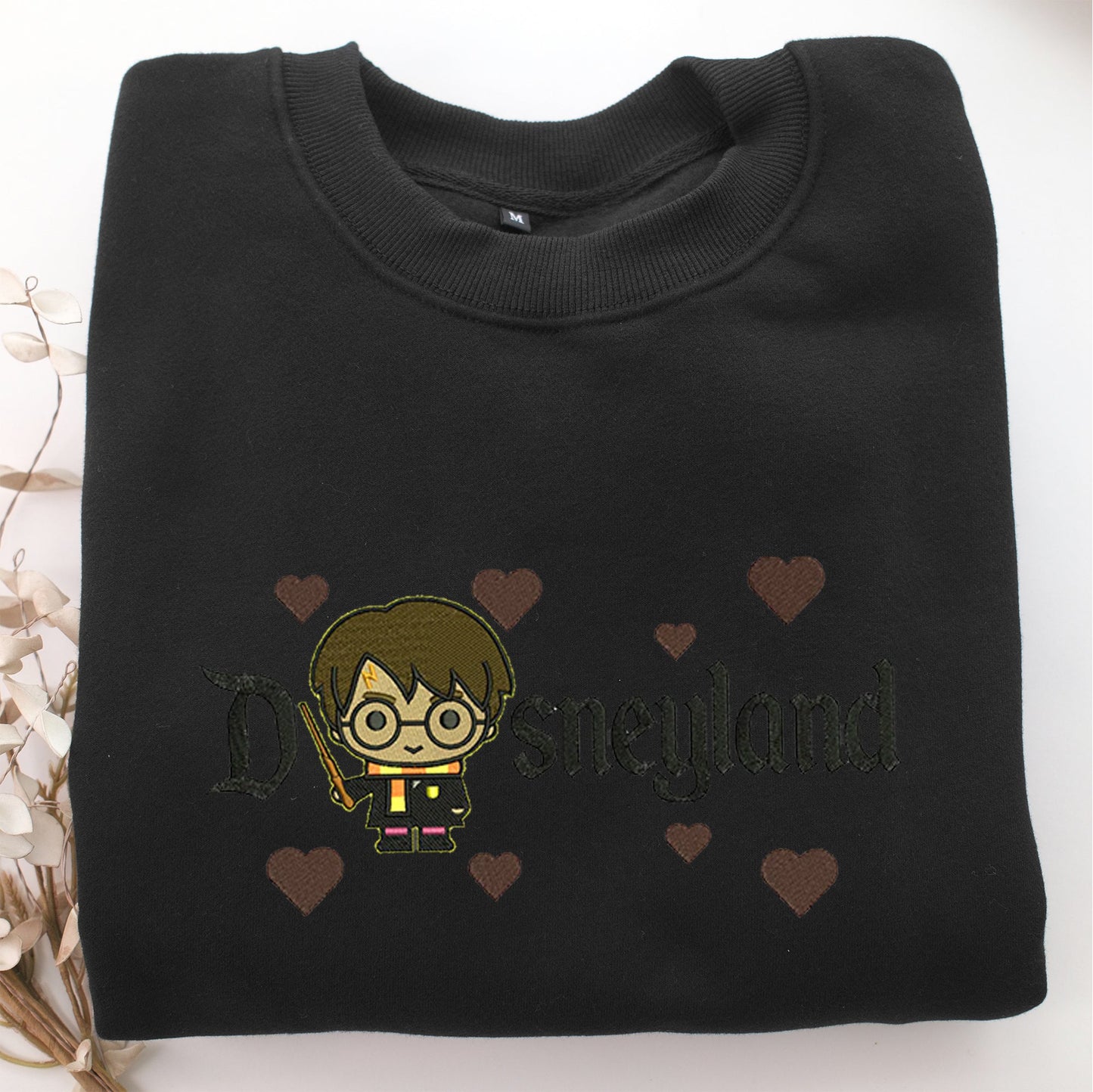 Chibi Harry Potter Disneyland Embroidery, Disneyland Embroidered Sweatshirt, Movie Disney Inspired, Valentine's Day Gifts Idea For Him Her