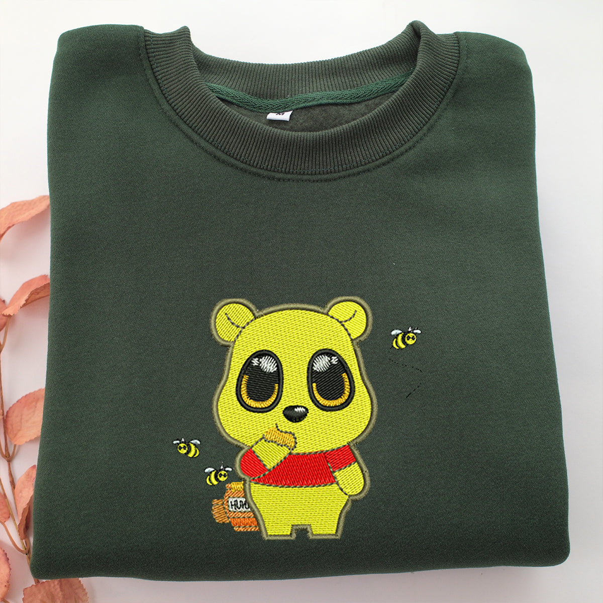 Chibi Pooh Embroidery, Disneyland Embroidered Sweatshirt, Movie Disney Inspired, Valentine's Day Gifts Idea For Him Her