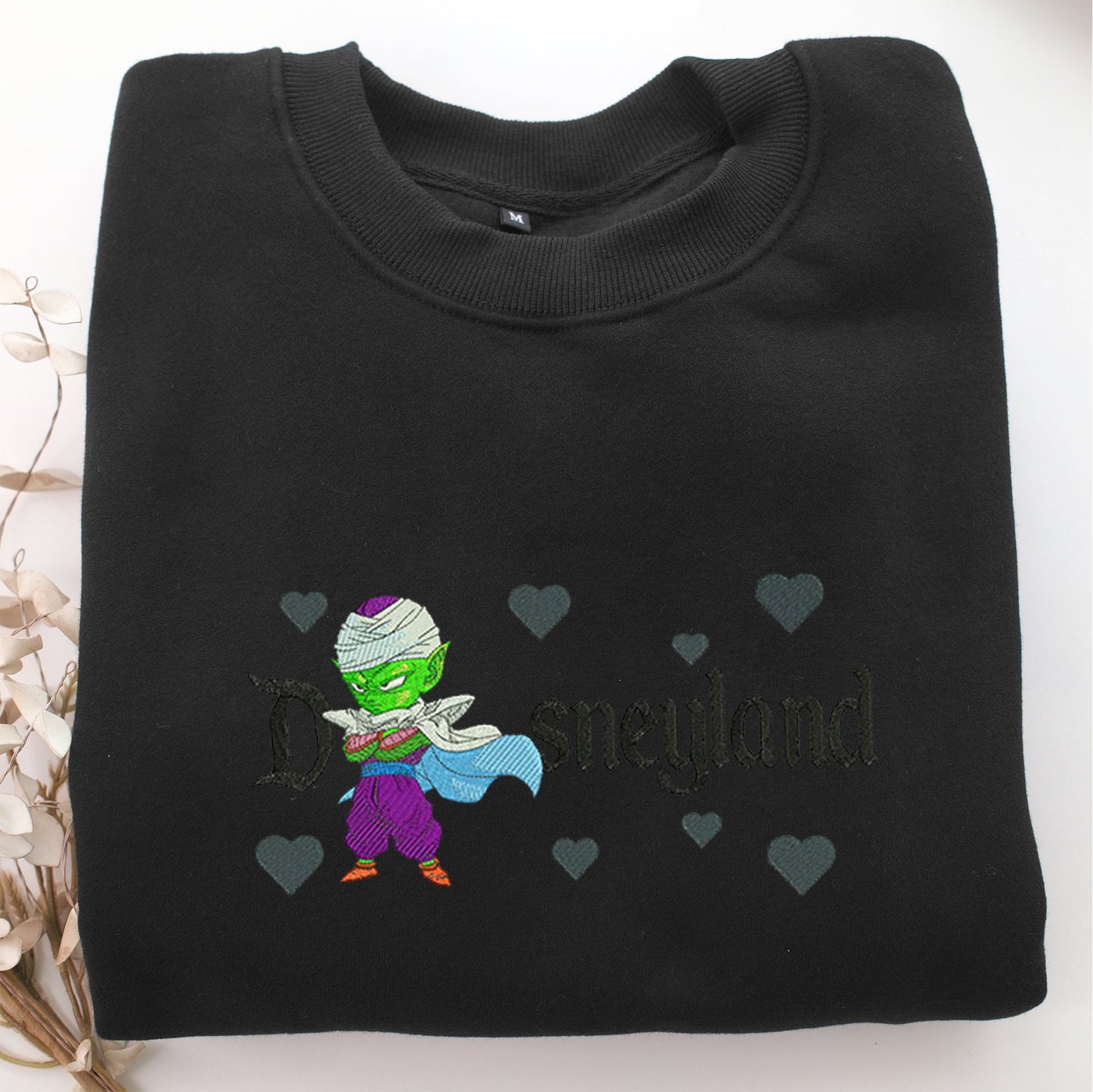 Chibi Piccolo Disneyland Embroidery, Disneyland Embroidered Sweatshirt, Movie Disney Inspired, Valentine's Day Gifts Idea For Him Her