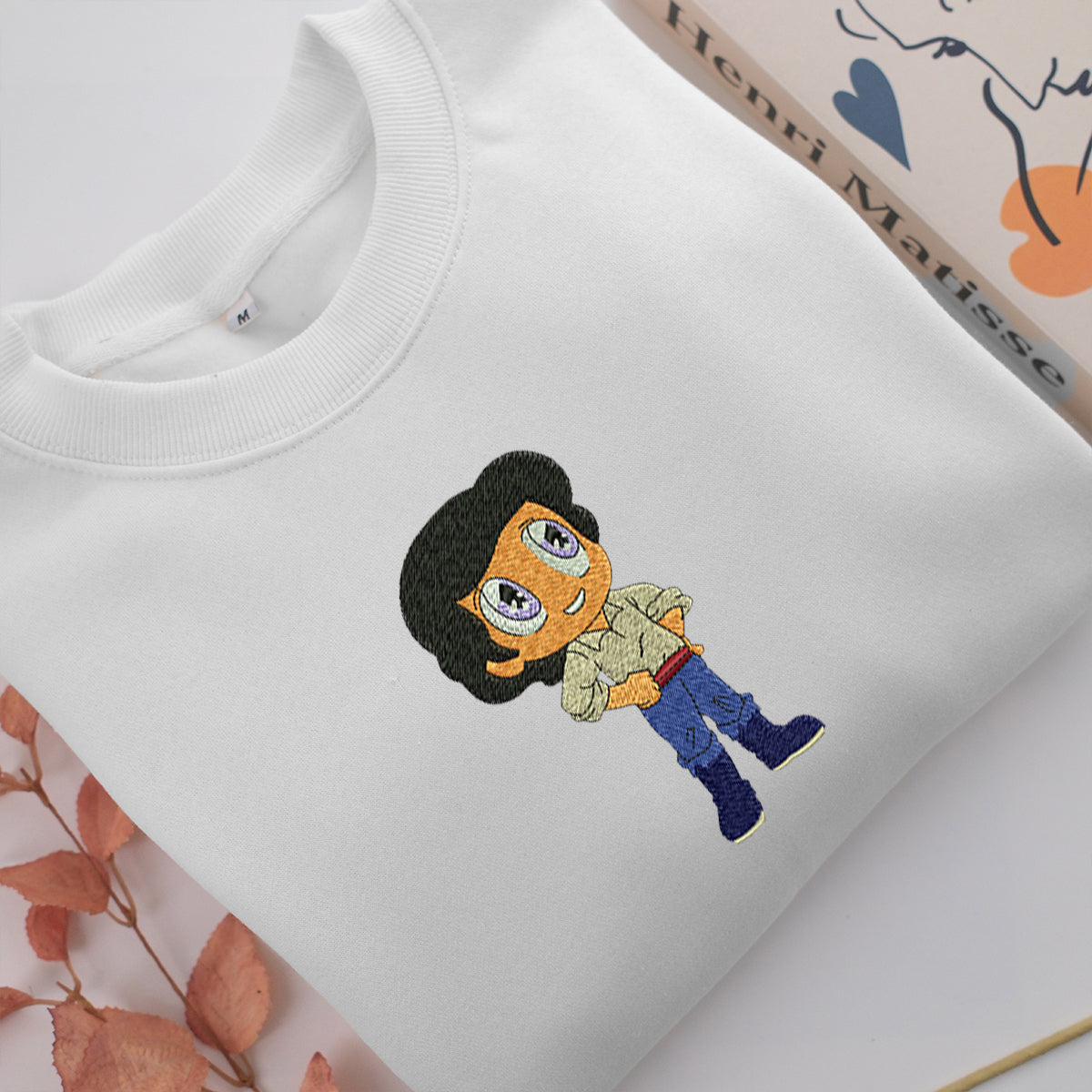 Chibi Prince Eric v2 Embroidery, Disneyland Embroidered Sweatshirt, Movie Disney Inspired, Valentine's Day Gifts Idea For Him Her