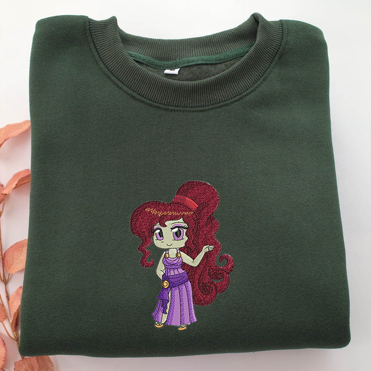 Chibi Megara v2 Embroidery, Disneyland Embroidered Sweatshirt, Movie Disney Inspired, Valentine's Day Gifts Idea For Him Her