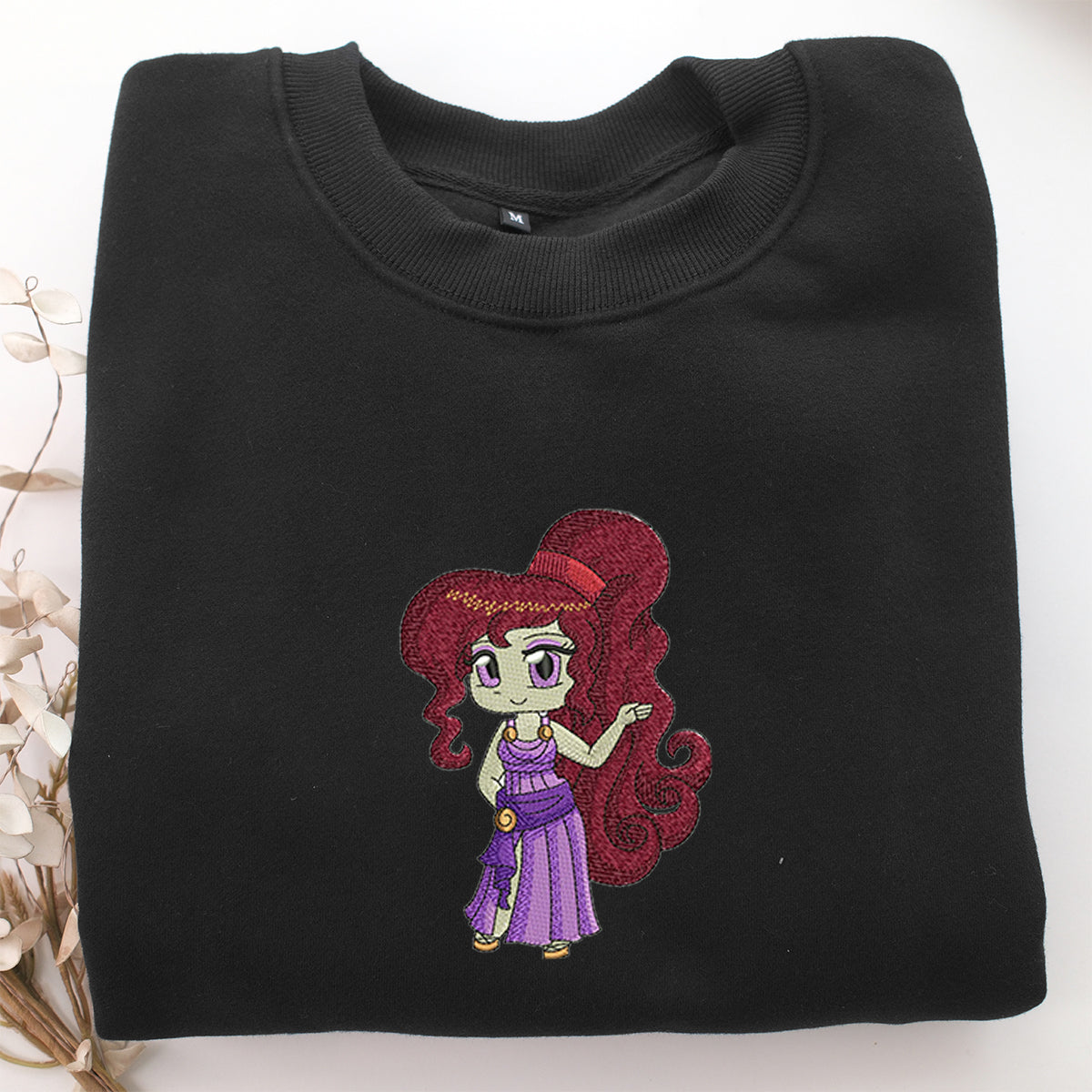 Chibi Megara v2 Embroidery, Disneyland Embroidered Sweatshirt, Movie Disney Inspired, Valentine's Day Gifts Idea For Him Her