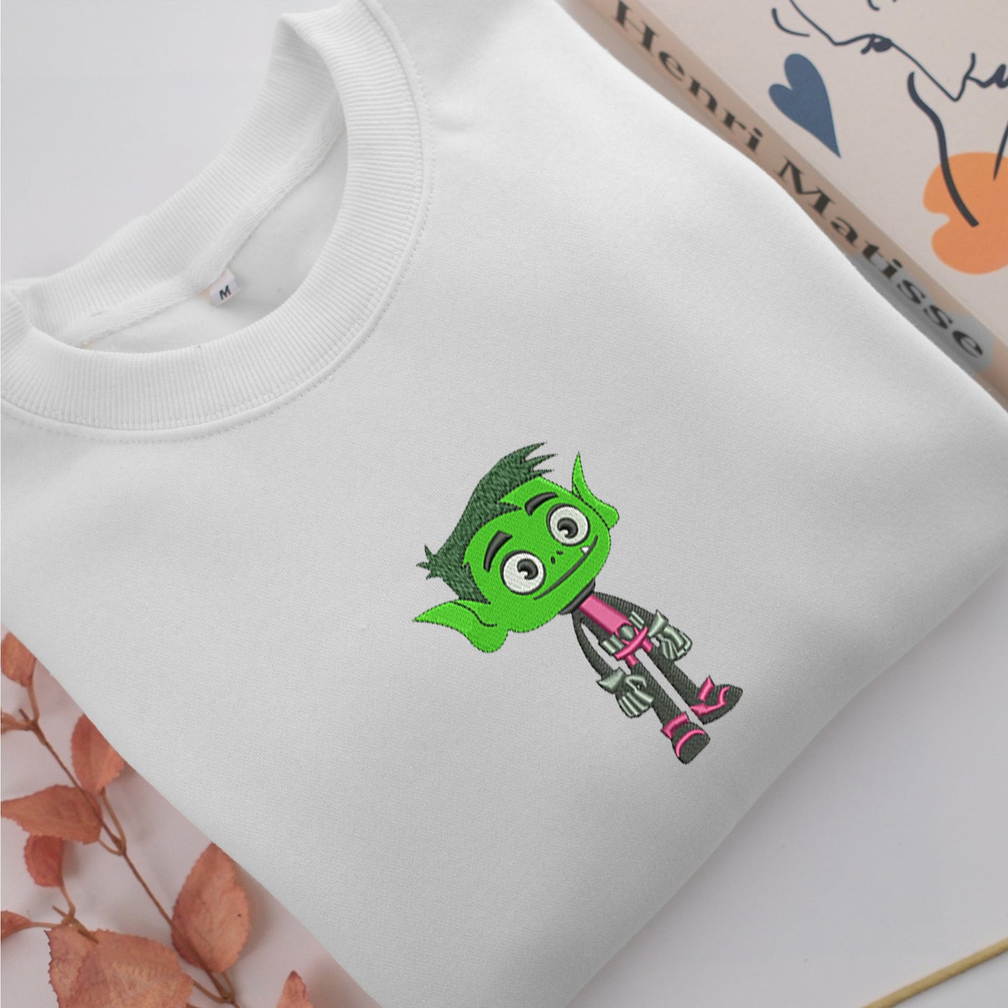 Beast Boy Embroidery, Disneyland Embroidered Sweatshirt, Movie Disney Inspired, Valentine's Day Gifts Idea For Him Her