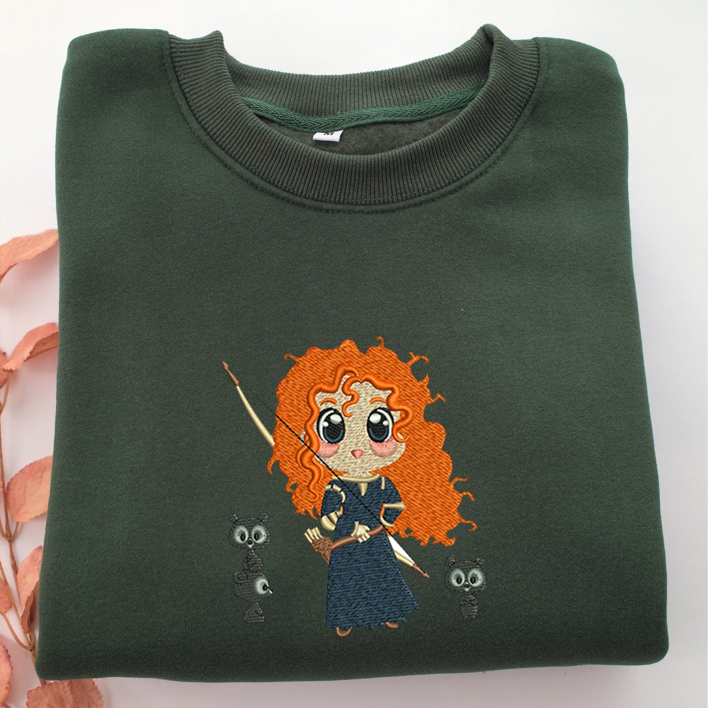 Chibi Princess Merida Embroidery, Disneyland Embroidered Sweatshirt, Movie Disney Inspired, Valentine's Day Gifts Idea For Him Her