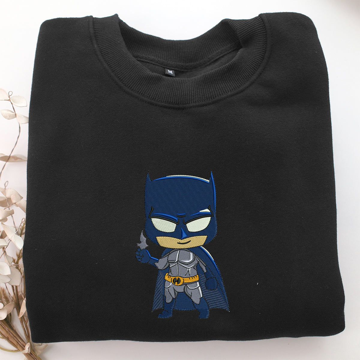 Chibi Batman Embroidery, Disneyland Embroidered Sweatshirt, Movie Disney Inspired, Valentine's Day Gifts Idea For Him Her