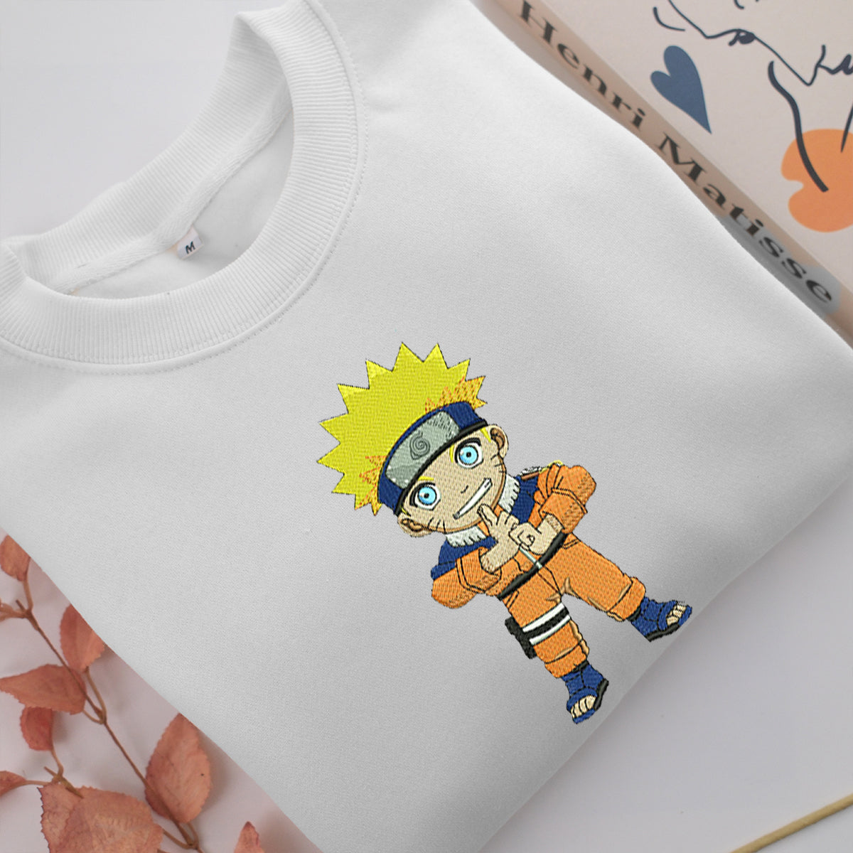 Chibi Naruto Embroidery, Disneyland Embroidered Sweatshirt, Movie Disney Inspired, Valentine's Day Gifts Idea For Him Her