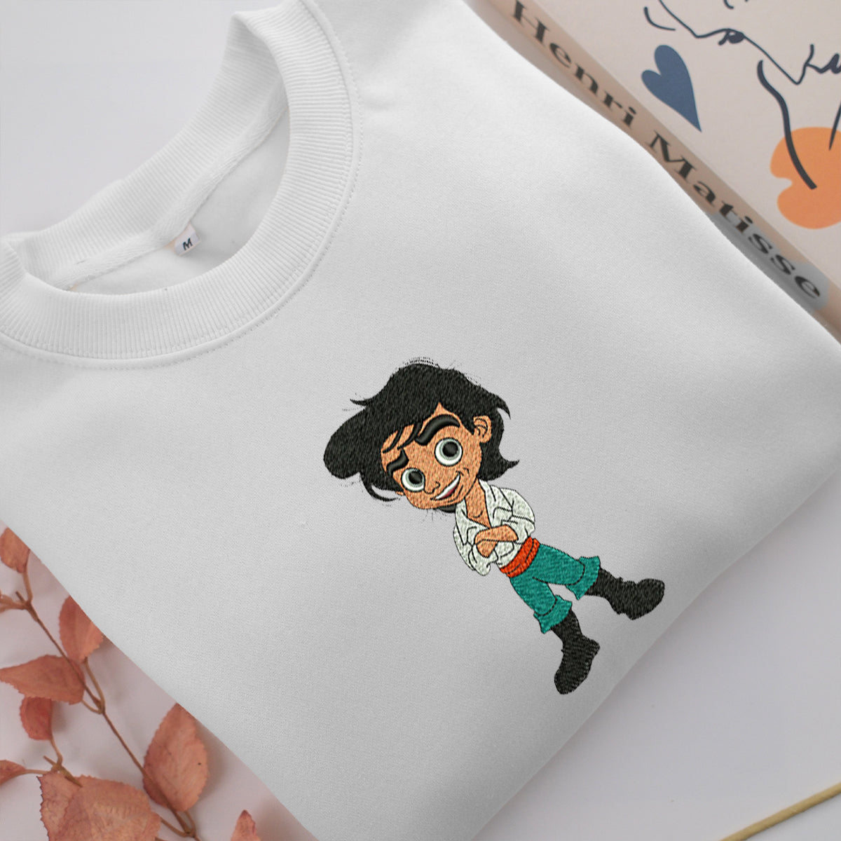 Chibi Prince Eric Embroidery, Disneyland Embroidered Sweatshirt, Movie Disney Inspired, Valentine's Day Gifts Idea For Him Her