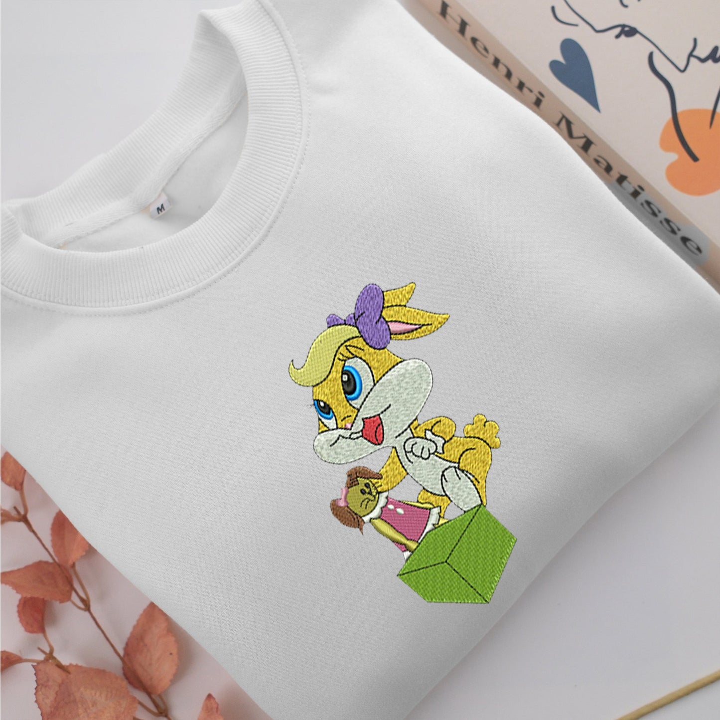 Chibi Lola Bunny Embroidery, Disneyland Embroidered Sweatshirt, Movie Disney Inspired, Valentine's Day Gifts Idea For Him Her
