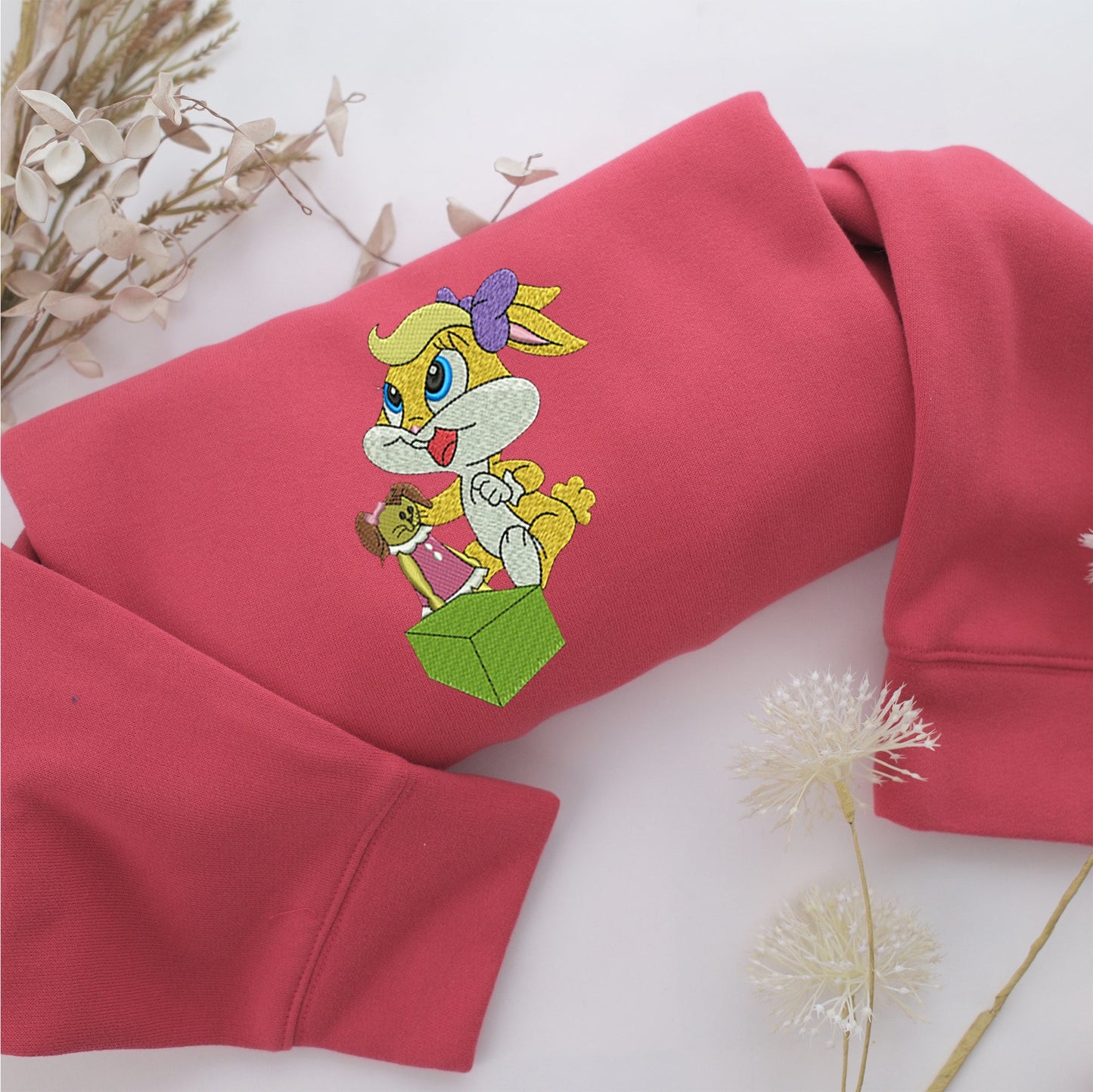 Chibi Lola Bunny Embroidery, Disneyland Embroidered Sweatshirt, Movie Disney Inspired, Valentine's Day Gifts Idea For Him Her