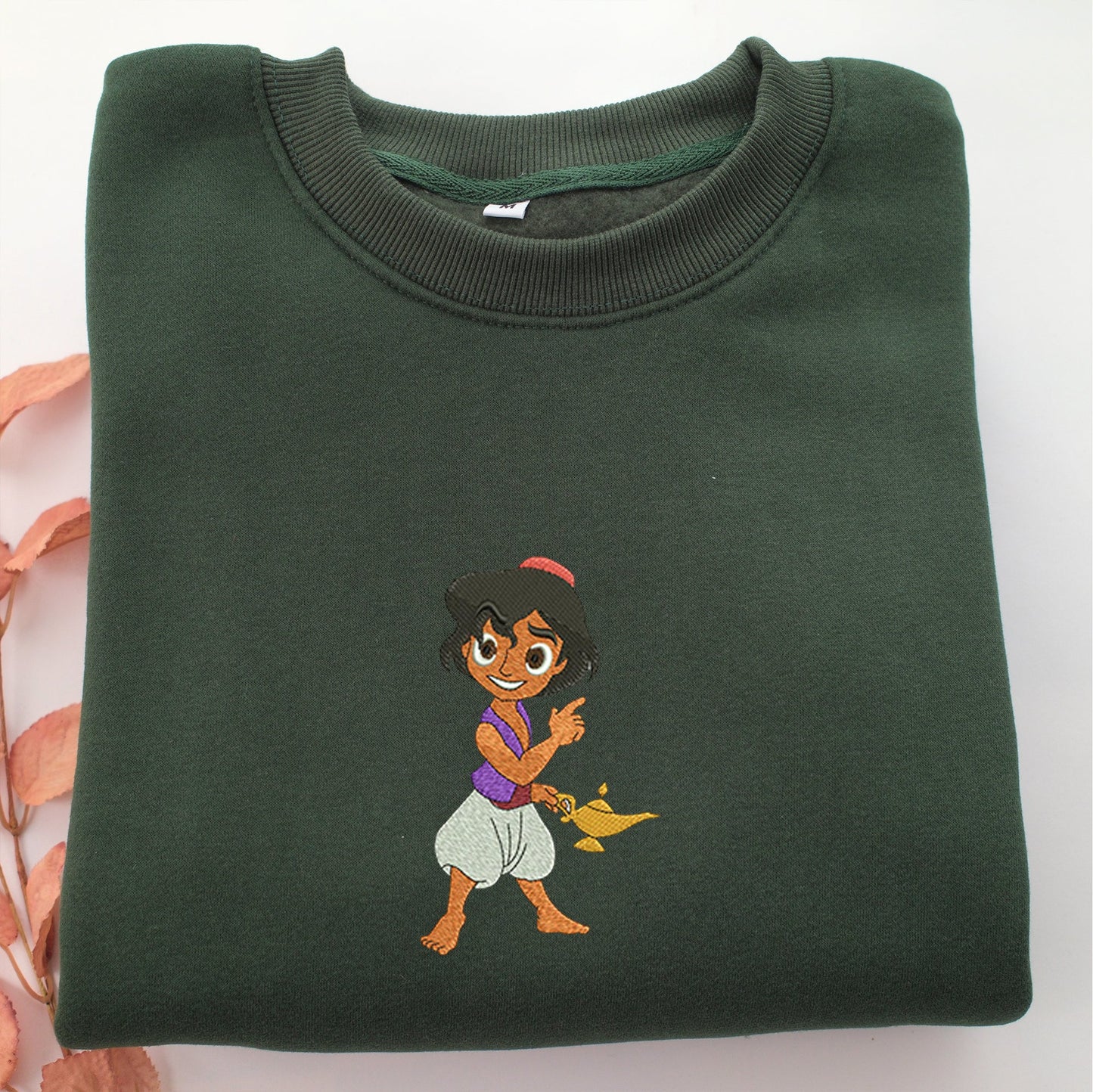 Chibi Aladdin Embroidery, Disneyland Embroidered Sweatshirt, Movie Disney Inspired, Valentine's Day Gifts Idea For Him Her