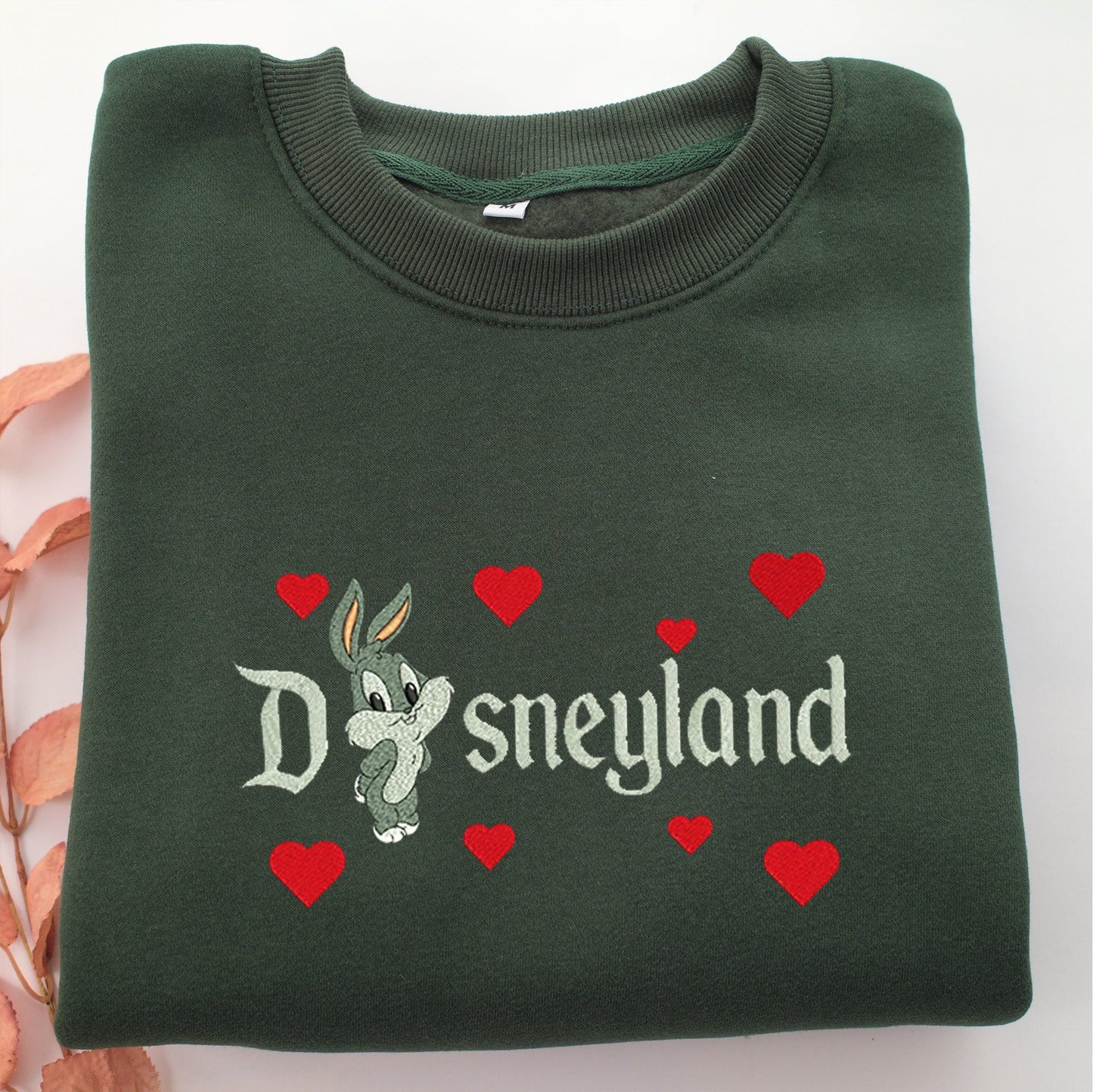 Chibi Bugs Bunny Disneyland Embroidery, Disneyland Embroidered Sweatshirt, Movie Disney Inspired, Valentine's Day Gifts Idea For Him Her