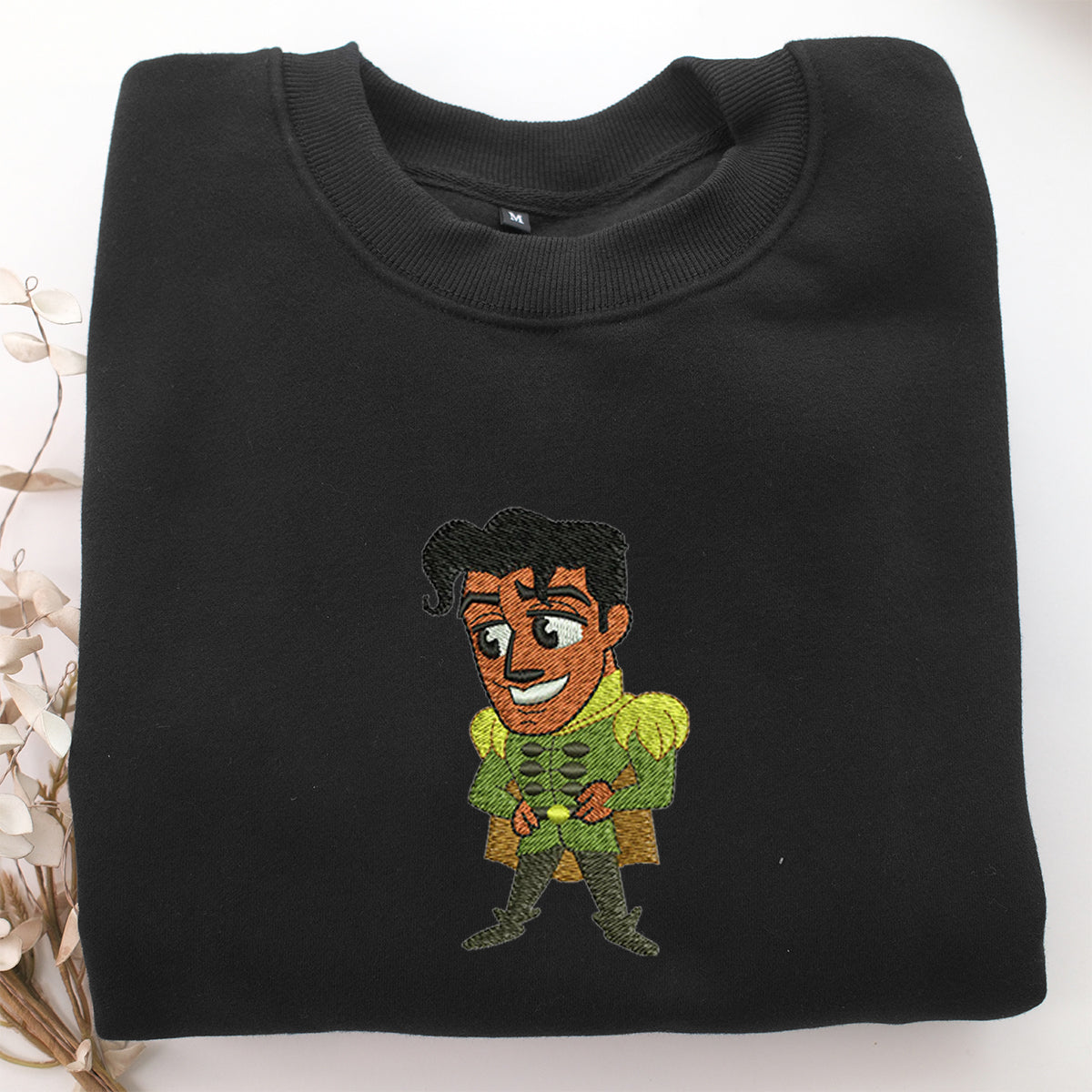 Chibi Prince Naveen Embroidery, Disneyland Embroidered Sweatshirt, Movie Disney Inspired, Valentine's Day Gifts Idea For Him Her