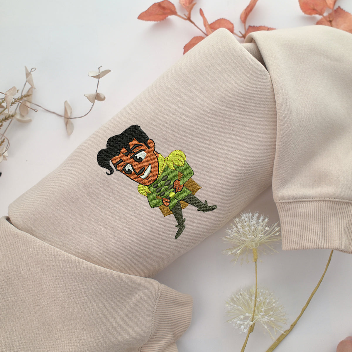 Chibi Prince Naveen Embroidery, Disneyland Embroidered Sweatshirt, Movie Disney Inspired, Valentine's Day Gifts Idea For Him Her