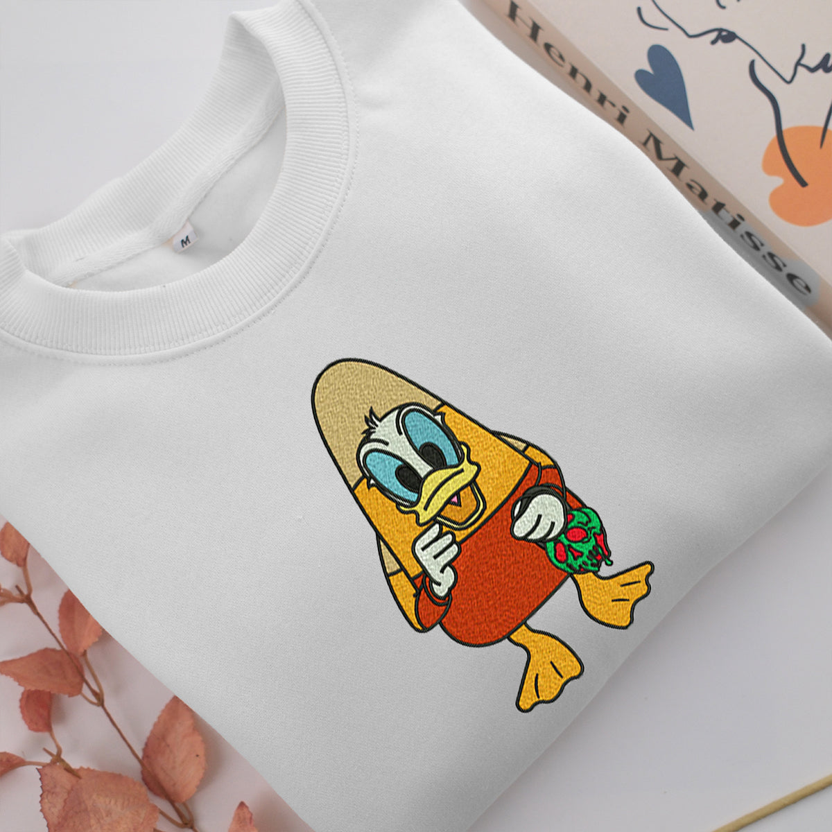 Funny Donald Duck Embroidery, Disneyland Embroidered Sweatshirt, Movie Disney Inspired, Valentine's Day Gifts Idea For Him Her