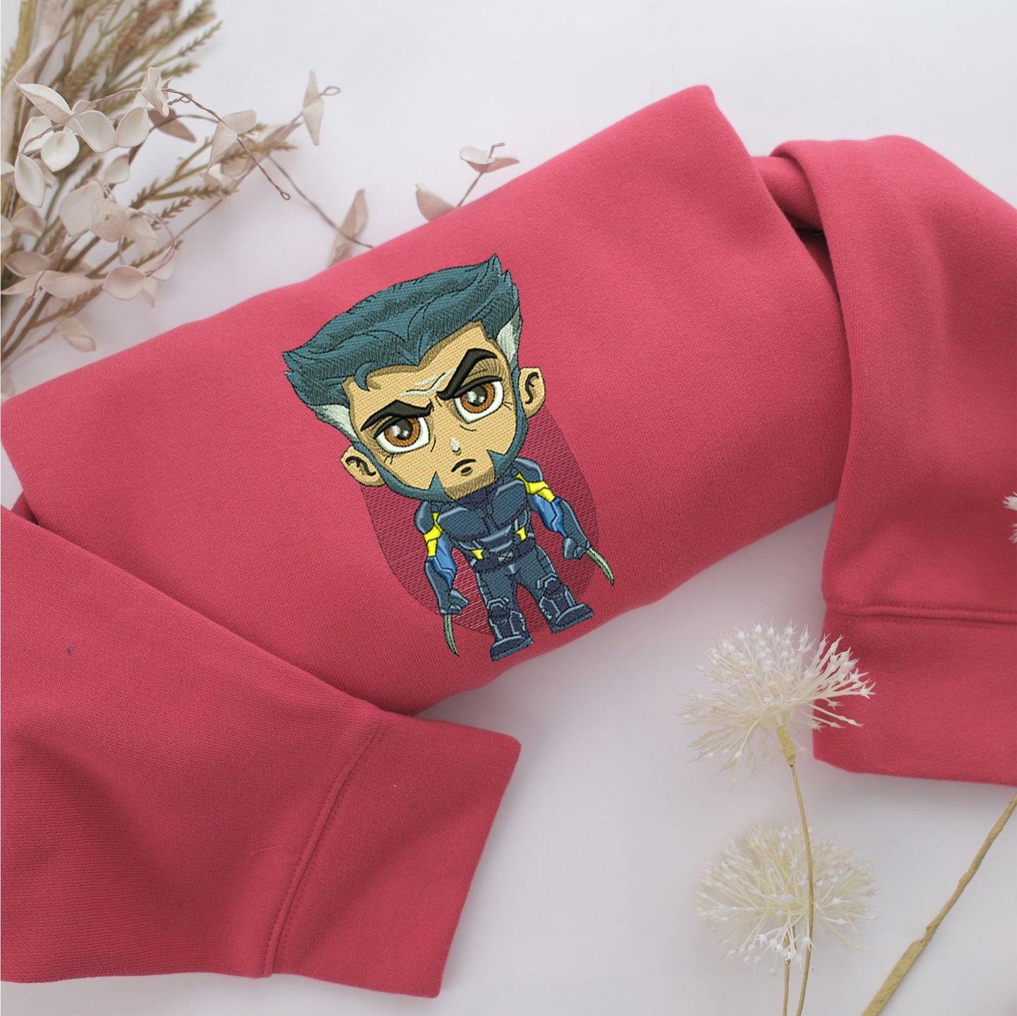 Chibi X Man Embroidery, Disneyland Embroidered Sweatshirt, Movie Disney Inspired, Valentine's Day Gifts Idea For Him Her
