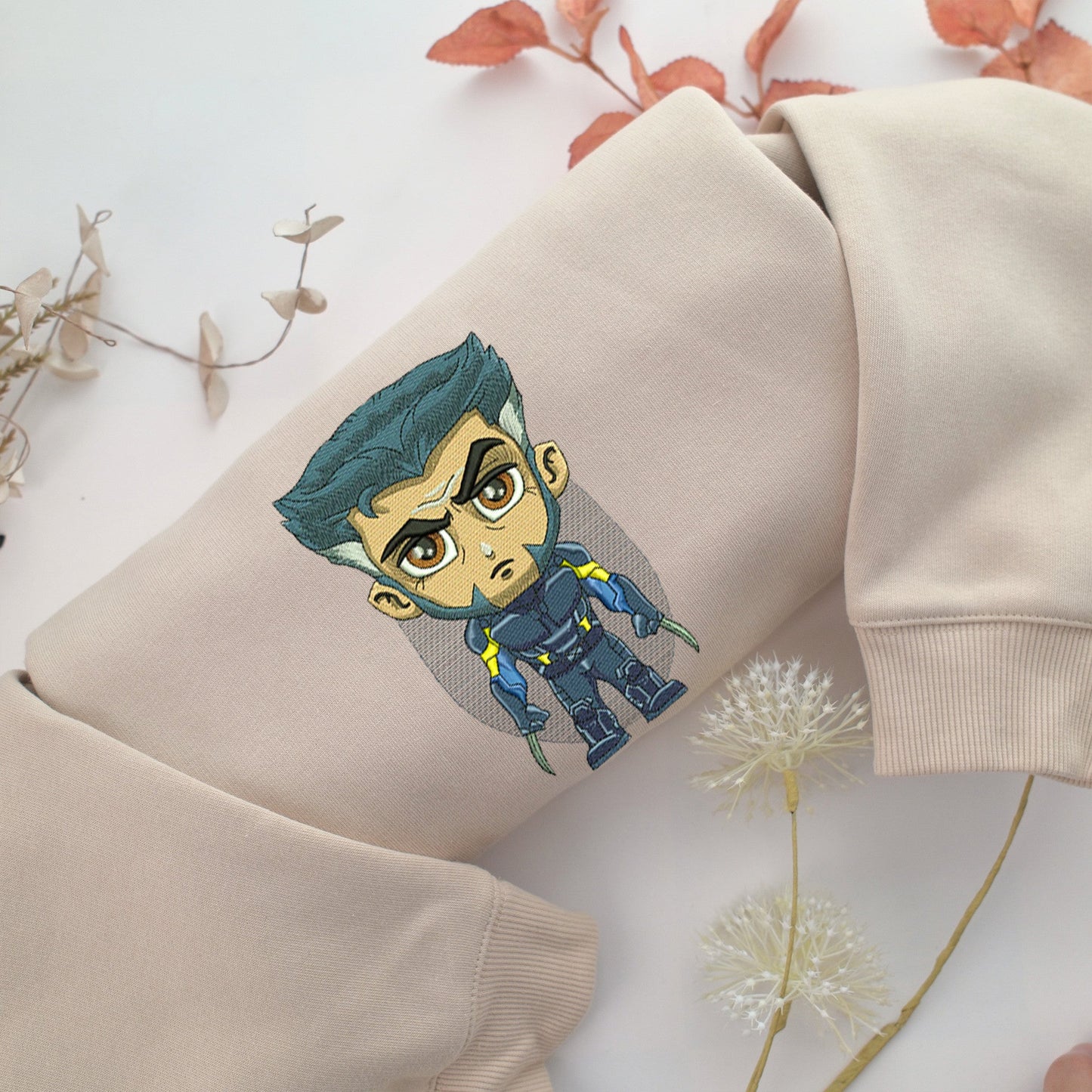Chibi X Man Embroidery, Disneyland Embroidered Sweatshirt, Movie Disney Inspired, Valentine's Day Gifts Idea For Him Her