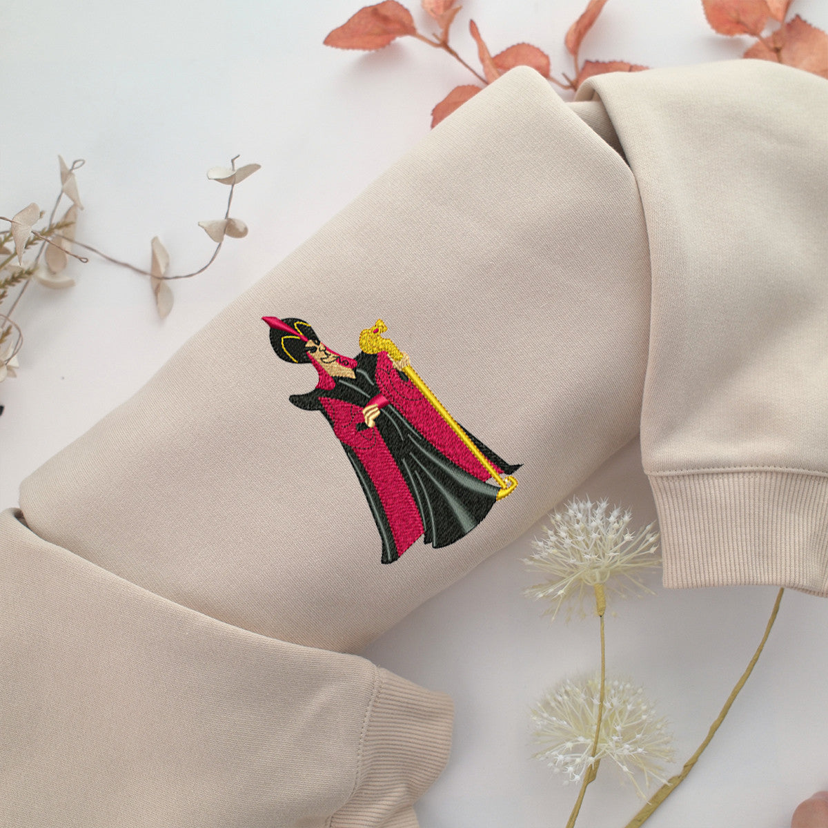 Jafar Embroidery, Disneyland Embroidered Sweatshirt, Movie Disney Inspired, Valentine's Day Gifts Idea For Him Her