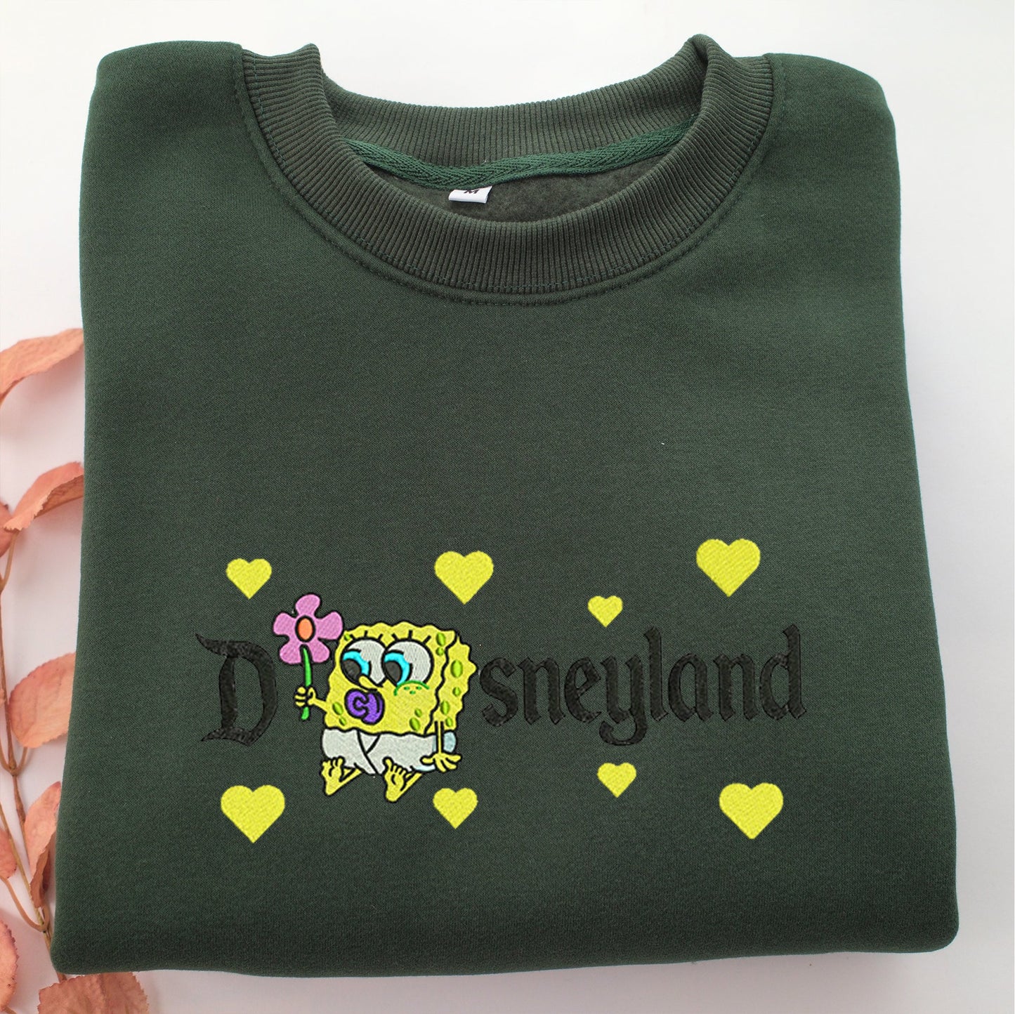 Chibi SpongeBob Disneyland Embroidery, Disneyland Embroidered Sweatshirt, Movie Disney Inspired, Valentine's Day Gifts Idea For Him Her