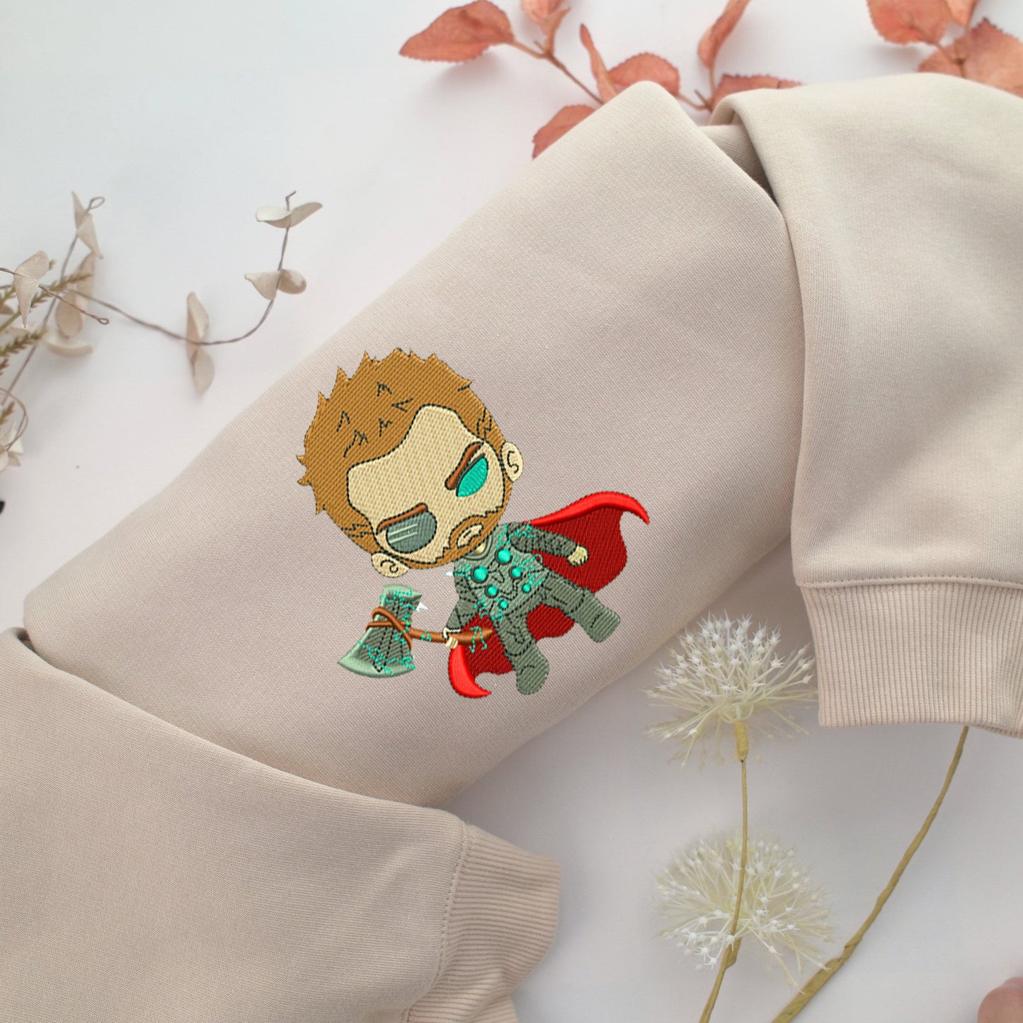 Chibi Thor Embroidery, Disneyland Embroidered Sweatshirt, Movie Disney Inspired, Valentine's Day Gifts Idea For Him Her