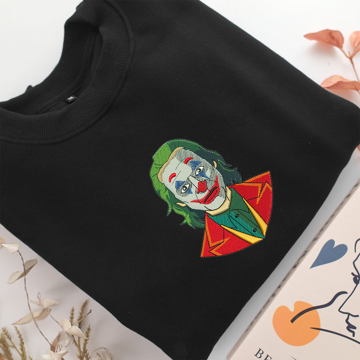 Joker v2 Embroidery, Disneyland Embroidered Sweatshirt, Movie Disney Inspired, Valentine's Day Gifts Idea For Him Her
