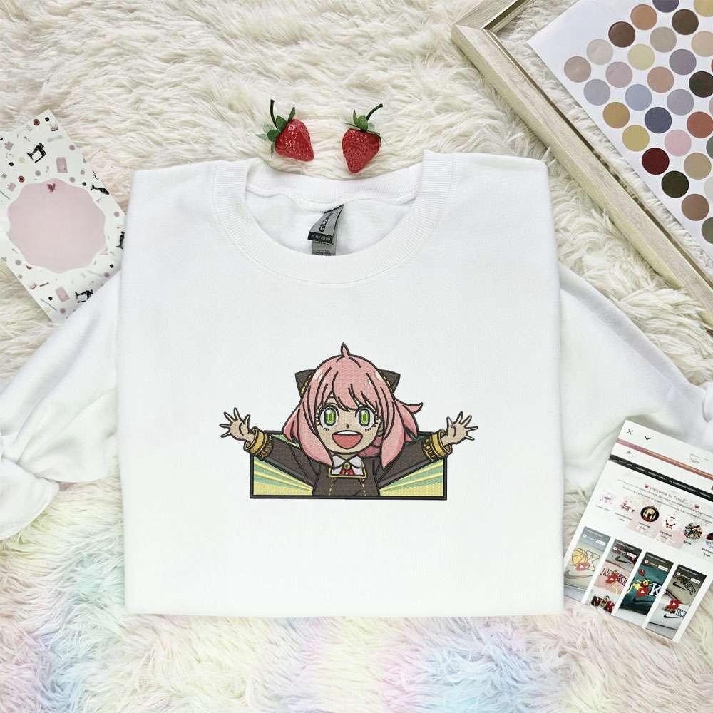 Anya Happy Spy X Family Anime Embroidered Shirt