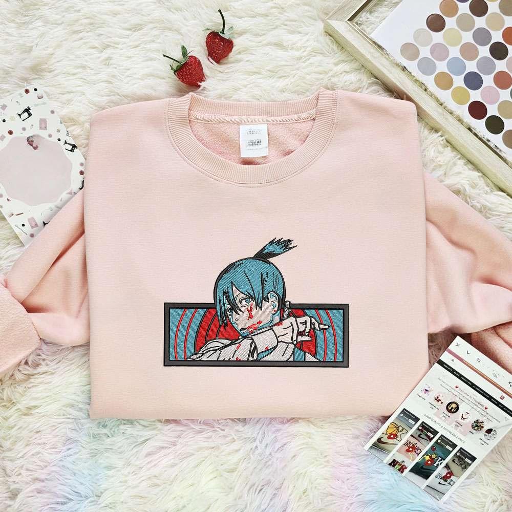 Aki Hayakawa Chainsaw Man Anime Embroidered Shirt