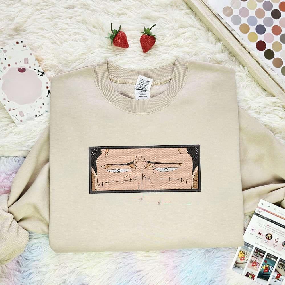 Crocodile Eyes One Piece Anime Embroidered Shirt