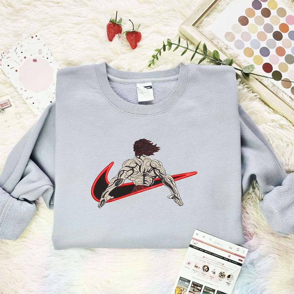 Baki Back Baki The Grappler Anime Embroidered Shirt