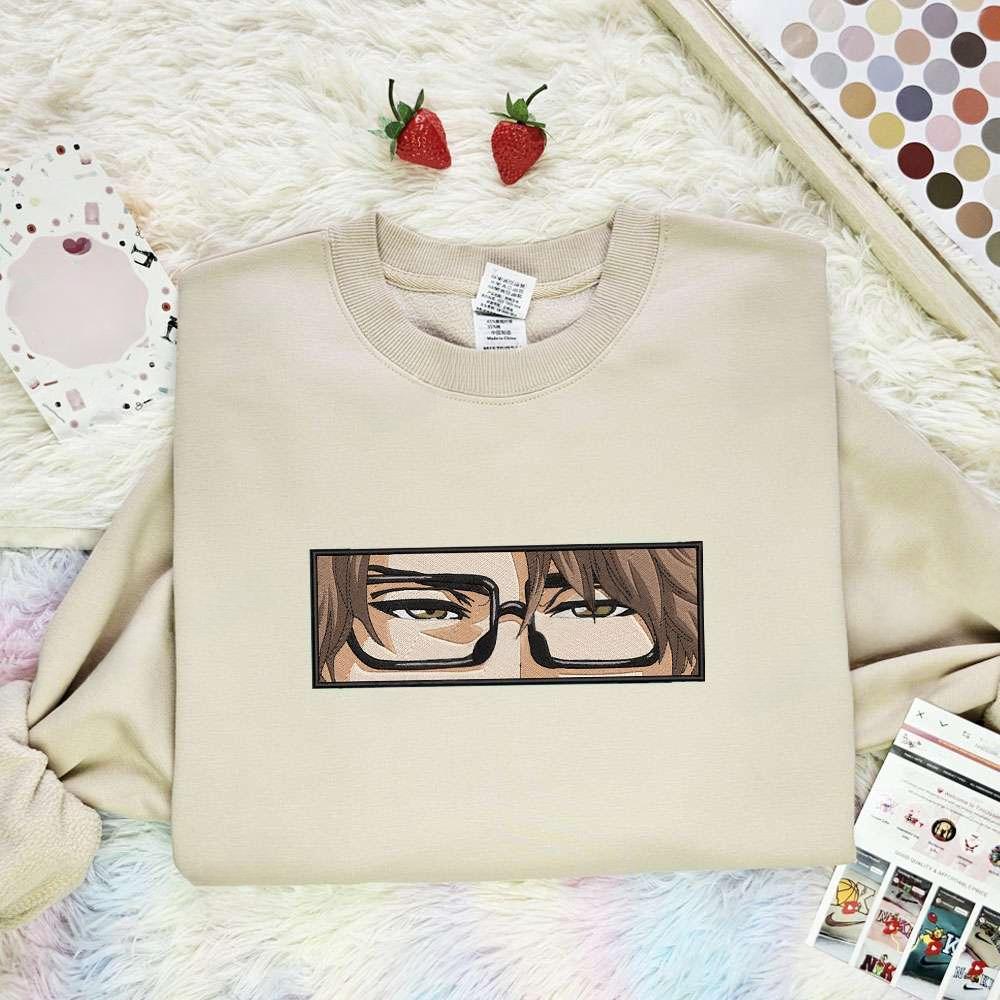 Aizen Sosuke Eyes Bleach Anime Embroidered Shirt