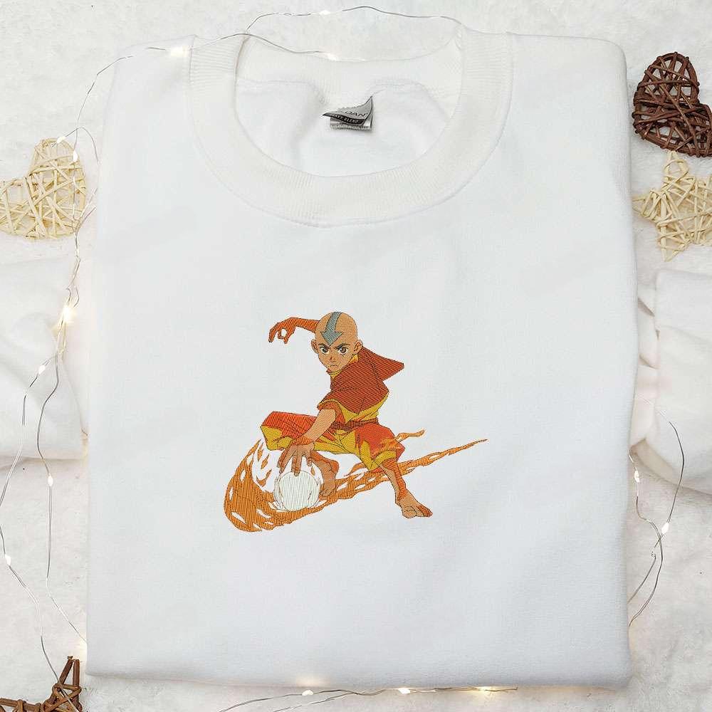 Aang Avatar Anime Embroidered Shirt 1
