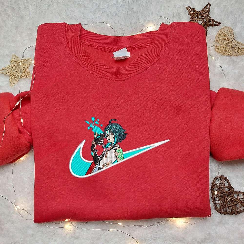 Xiao Genshin Impact X Swoosh Game Embroidered Hoodie Cool Anime Clothing