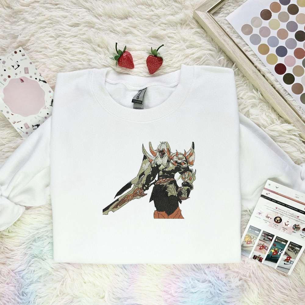 Warrior Video Game Characters Embroidered Shirt Gpiqf