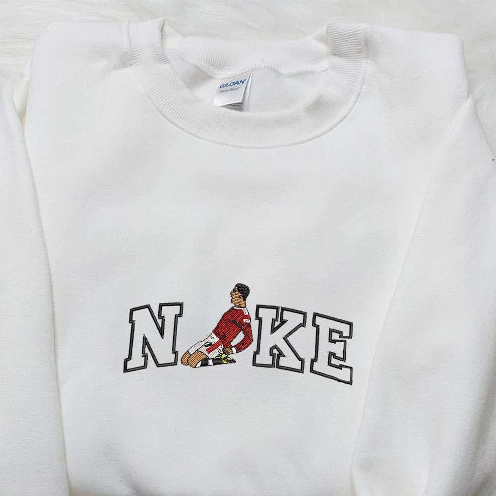 Ronaldo x Nike Embroidered Shirt Celebrity Embroidered Hoodie Sports Embroidered Sweatshirt