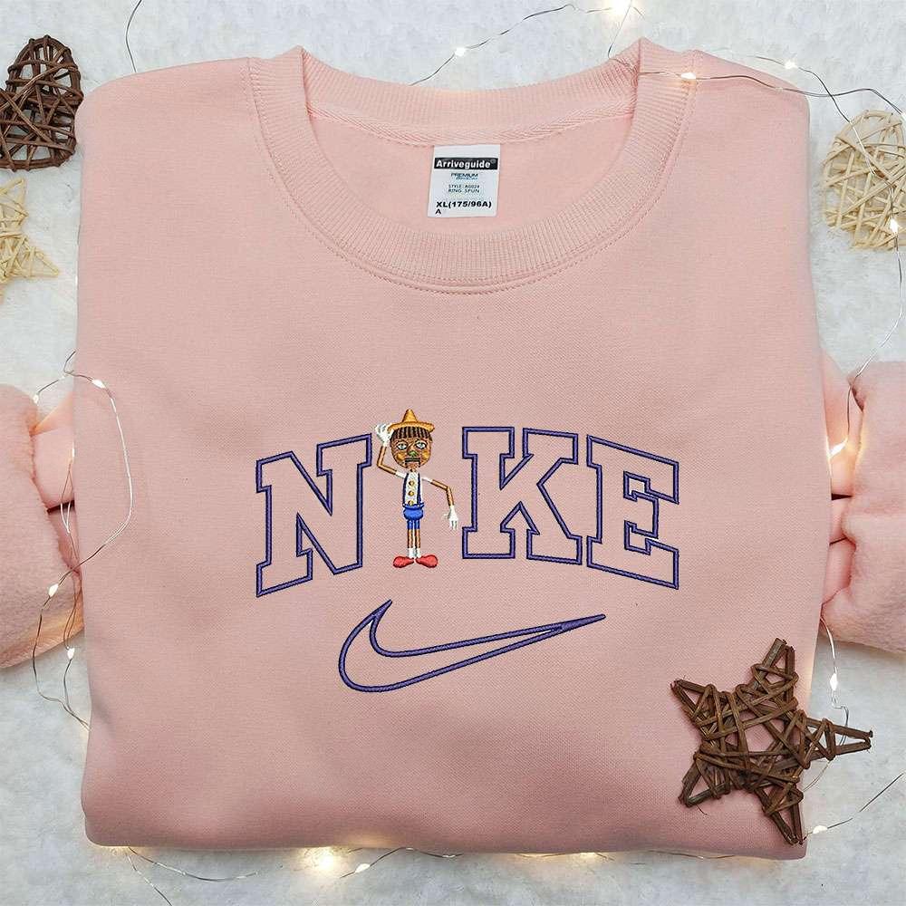 Pinocchio x Nike Embroidered Sweatshirt Pinocchio Disney Family Shirts Nike Inspired Embroidered Shirt