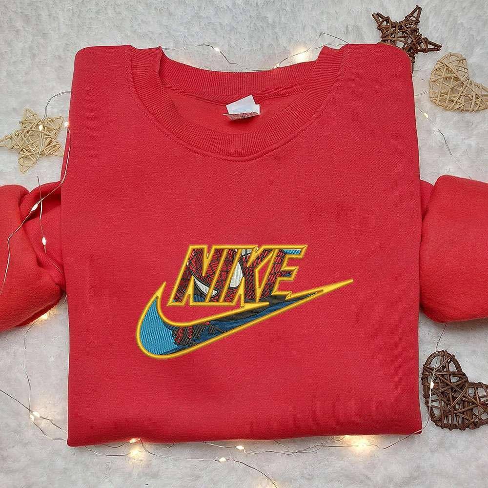 Spider Man x Nike Embroidered Sweatshirt Nike Inspired Embroidered Shirt Best Gifts for Family 1