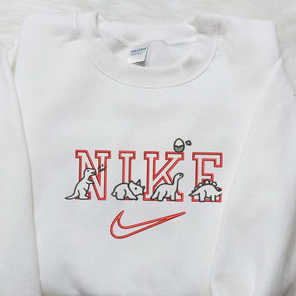 Dinorsaur x Nike Embroidered Shirt Animal Embroidered Shirt Custom Nike Embroidered Shirt