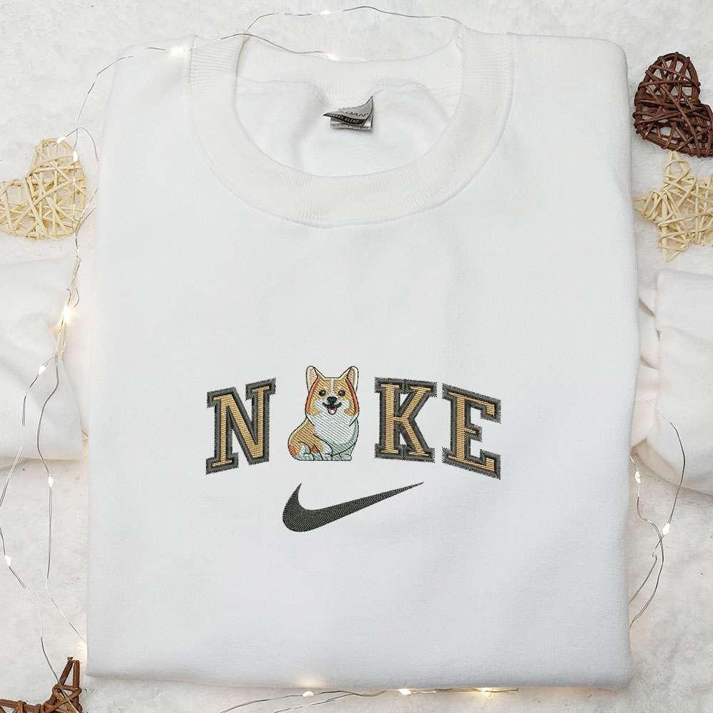 Nike x Welsh Corgi Embroidered Shirt Animal Embroidered Hoodie Best Gift Ideas