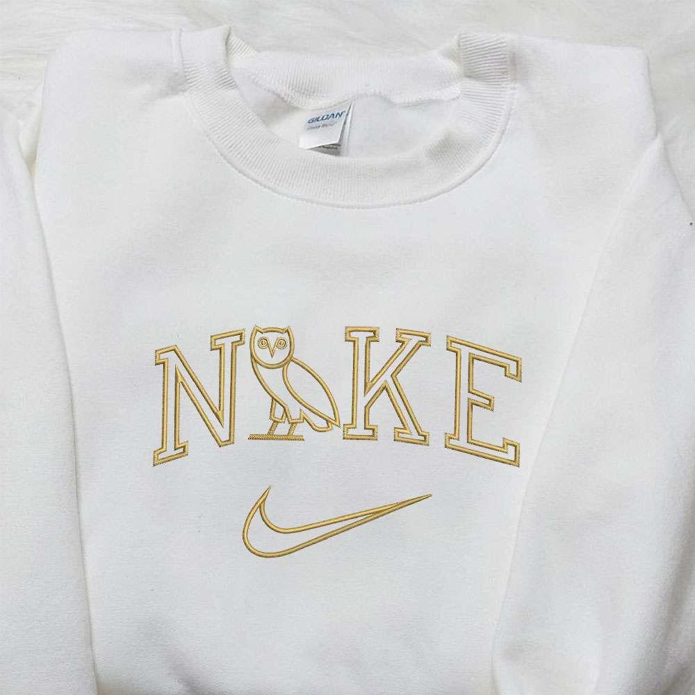 Nike x Owl Embroidered Sweatshirt Animal Embroidered Shirt Best Gift for Family