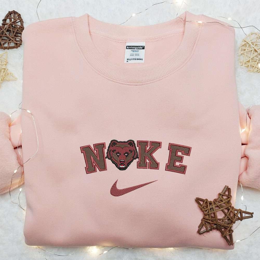 Brown Bears x Nike Embroidered Shirt NCAA Sports Embroidered Hoodie Best Gift Idea