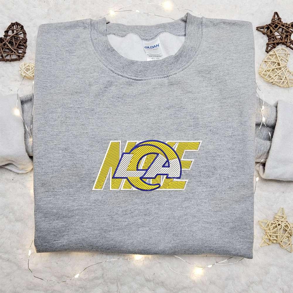 Los Angeles Rams x Nike Embroidered Shirt NFL Sports Embroidered Shirt Nike Inspired Embroidered Hoodie 1