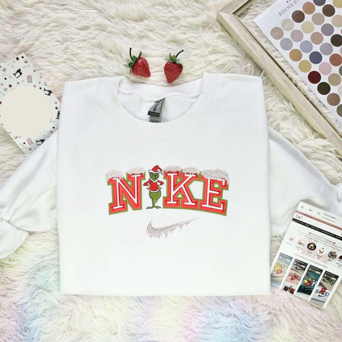 Grinch Santa Christmas Embroidered Shirt, Best Christmas Gift Ideas For Family