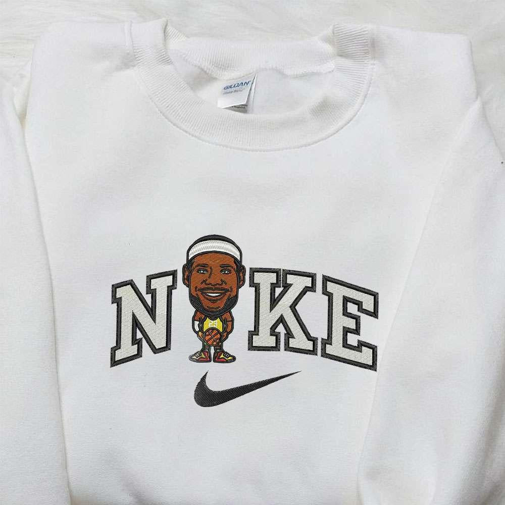 Nike x Lebron James Embroidered Shirt Los Angeles Lakers Embroidered Shirt NBA Embroidered Shirt