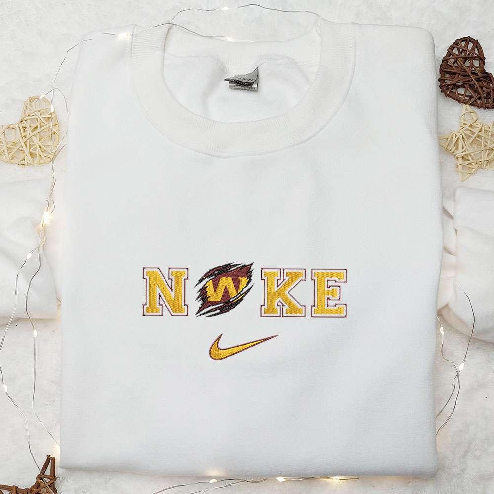 Nike x Washington Commanders Embroidered T shirt NFL Sports Embroidered T shirt Custom Nike Embroidered T shirt