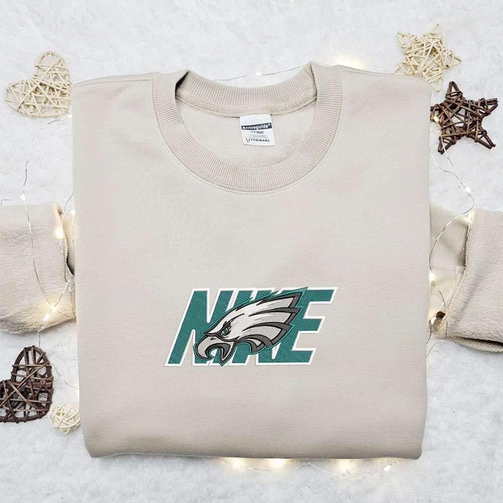 Philadelphia Eagles x Nike Embroidered Shirt NFL Sports Embroidered Hoodie Best Fandom Gift Ideas