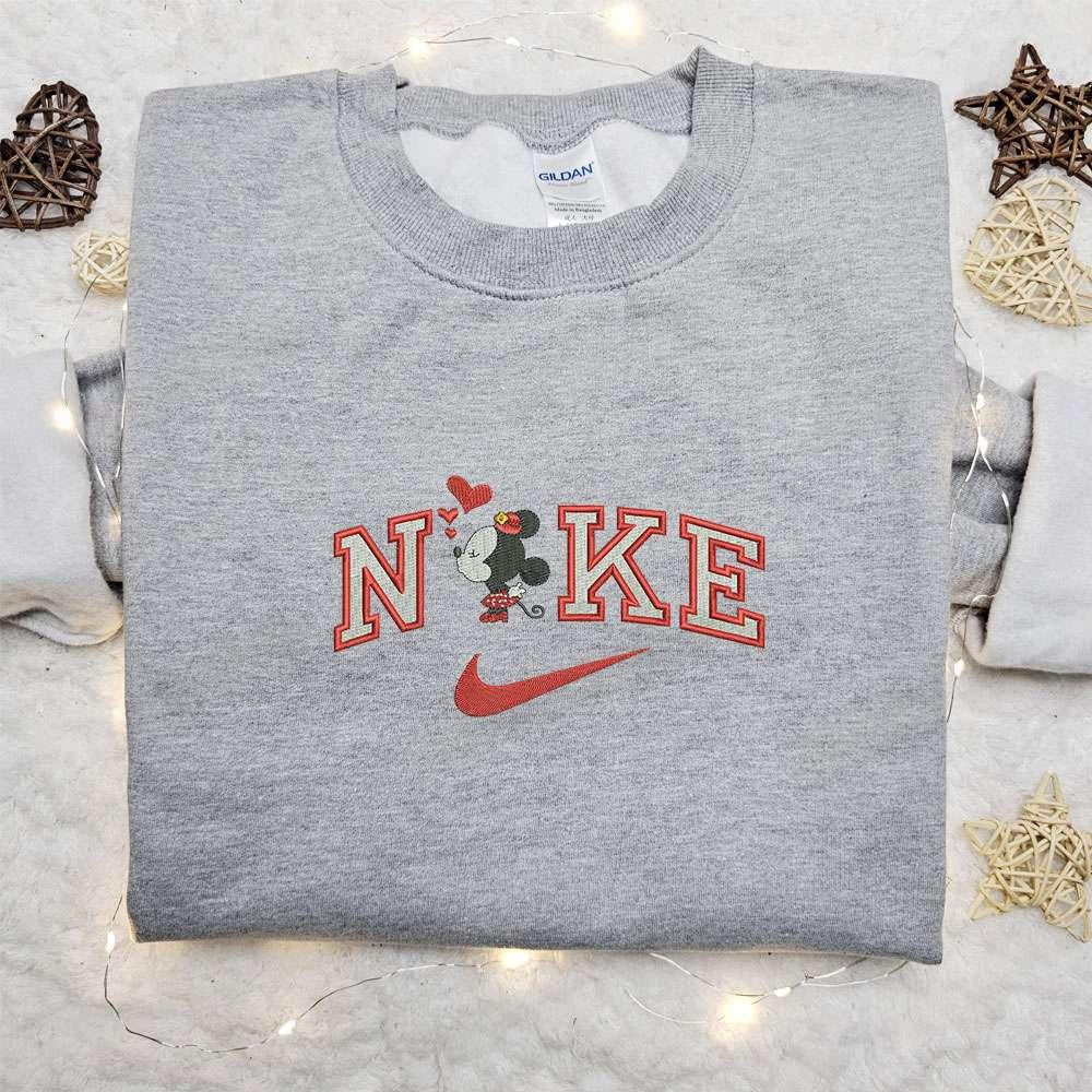 Minnie Mouse Love x Nike Embroidered Tshirt Nike Inspired Embroidered Shirt Best Valentines Day Gift Ideas