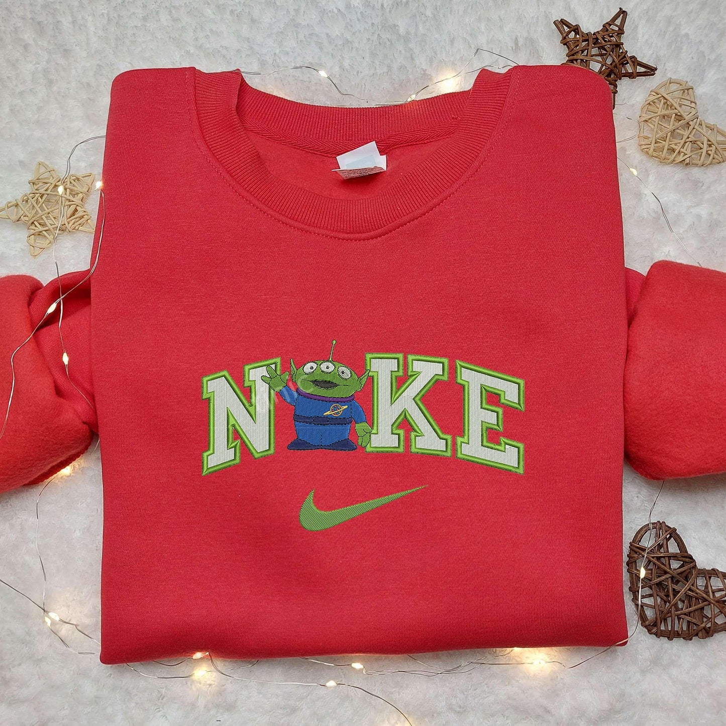 Alien Toy Story x Nike Embroidered Shirt Disneyland Family Shirts Nike Inspired Embroidered Hoodie